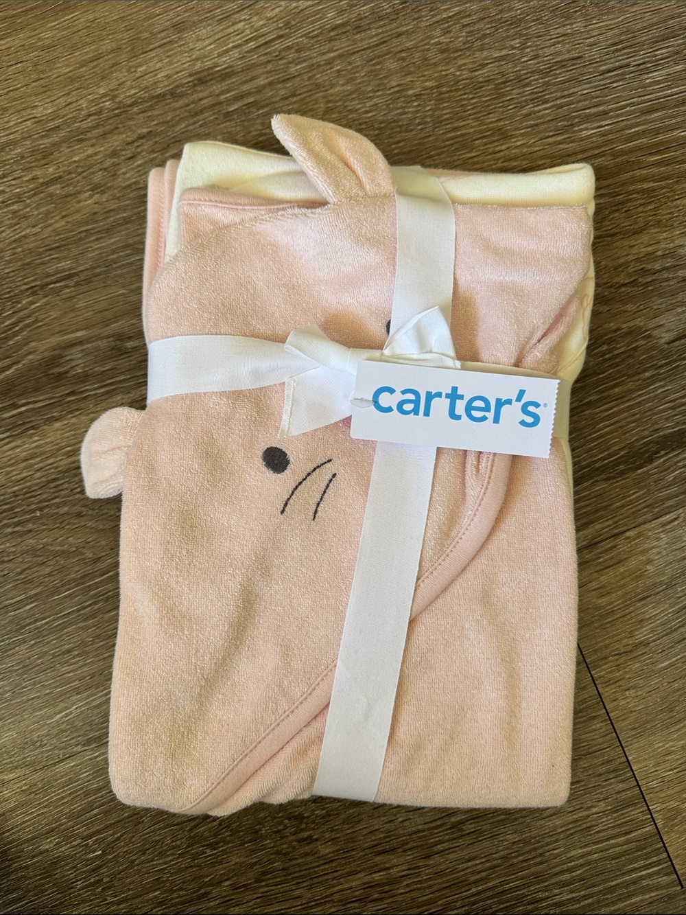 Carter's Baby Girl 2-Pack Hooded Bunny Towels - Pink